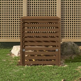 vidaXL Caixote compostagem 82,5x82,5x99,5 cm pinho maciço castanho-mel