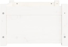 Cama para cães 55,5x45,5x28 cm madeira de pinho maciça branco