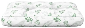 Almofadão para sofá de paletes 60x40x12 cm tecido padrão folhas