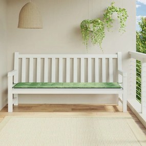 vidaXL Almofadão para banco de jardim 200x50x4 cm tecido padrão folhas
