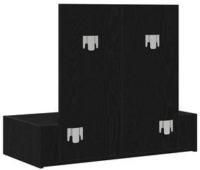 Mesa de Maquilhagem Suspensa Carvalho Preto 83x40x70 cm