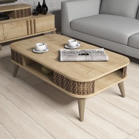 Mesa de Centro Eylül – Carvalho – 105x34,6x60 cm