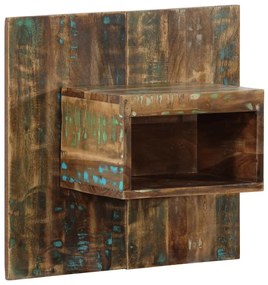 Mesa de cabeceira multicor 50x27x50cm madeira maciça recuperada