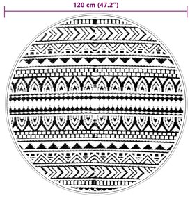 Tapete de exterior Ø120 cm ARAKIL PP preto