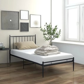 Estrutura de cama 90x200 cm metal preto