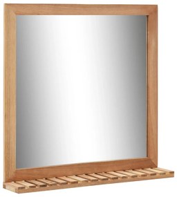 247605 vidaXL Espelho p/ casa de banho 60x12x62 cm madeira de nogueira maciça
