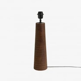 Base Para Candeeiro De Mesa ?40 Cm Em Madeira De Manga Malva ↑40 Cm & Madeira De Cabo Escuro - Sklum