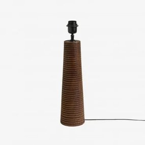 Base Para Candeeiro De Mesa ↑40 Cm Em Madeira De Manga Malva Madeira De Cabo Escuro & ↑40 Cm - Sklum