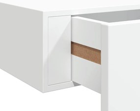 Prateleira de parede com gaveta MDF 60x23,5x10 cm branco