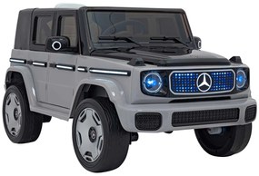 Carro elétrico para Crianças Mercedes Benz EQG 12V 4x4 Todas Espuma EVA, Assento couro ecológico Cinzento