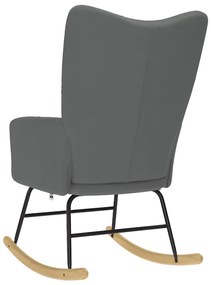 Cadeira de baloiço tecido cinzento-escuro