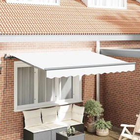 vidaXL Toldo Retrátil Manual Branco e Antracite