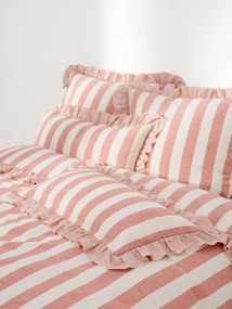 Capa de edredão em linho e algodão com folhos Posie