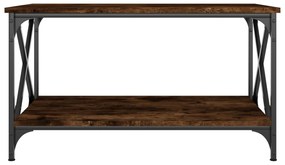 Mesa de centro 80x50x45 cm deriv. madeira/ferro carvalho fumado