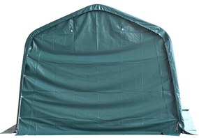 Tenda para gado removível PVC 550 g/m² 3,3x6,4 m verde-escuro