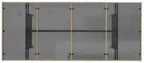 Mesa de jardim com tampo de vidro 190x80x75 cm vime PE bege