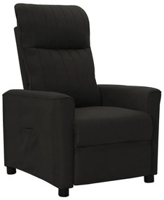 vidaXL Poltrona reclinável tecido preto