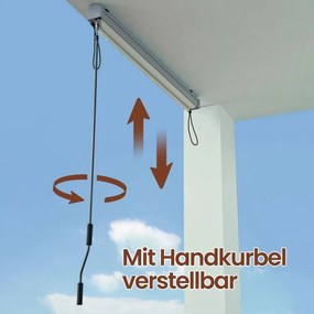 Toldo vertical, extensível 140 x 250 cm, toldo vertical para terraço Bege