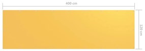 Tela de varanda 120x400 cm tecido Oxford amarelo