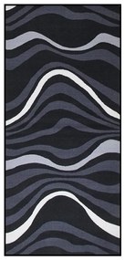 vidaXL Tapete/passadeira 80x200 cm preto