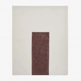 Tela Decorativa 80x100 Cm Em Linho Com Textura De Estuque Antia Castanho Café - Sklum