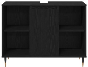 Conjunto de Móveis para Casa de Banho vidaXL 3 peças Carvalho Preto Ma