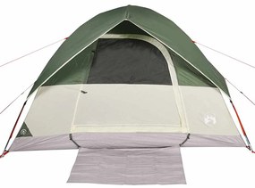 Tenda familiar em cúpula para 6 pessoas impermeável verde