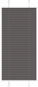 vidaXL Preto Plissada Cega 55x150 cm Largura Tecido 54,4 cm Poliéster