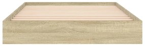 Estrutura cama s/ colchão derivados de madeira carvalho sonoma