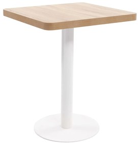 vidaXL Mesa bistrô 60x60 cm MDF castanho-claro