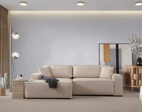 Sofá-Cama de Canto Pırlo – Ecru – 260x78x170 cm
