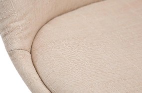 Cadeira de cozinha e sala de jantar Borneo V2 em tecido 48 x 84 x 55 cm Creme