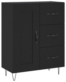 Armário alto 69,5x34x180 cm derivados de madeira preto