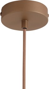 Candeeiro Pendente de Design Bronze Escuro com Vidro Âmbar - Kemner