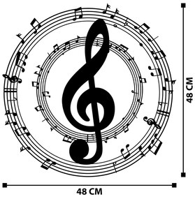 Acessório Decorativo de Parede Arrakis – Preto – 48 x 48 cm