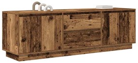 Móvel de TV com luzes LED 160,5x41x50 cm madeira velha