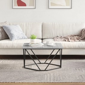 Mesa de Centro Cinza Sonoma 80x80x45 cm Madeira Engenharia
