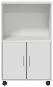 Móvel com rodas 55x40x91 cm derivados de madeira branco