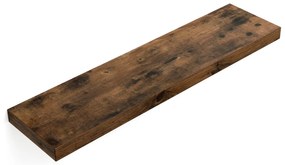 Prateleira flutuante VASAGLE, prateleira de parede para fotos, decorações, para sala de estar, cozinha, corredor, quarto, banheiro, marrom rústico LWS28BX