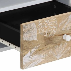 Mesa de centro 80x54x40 cm madeira de mangueira maciça