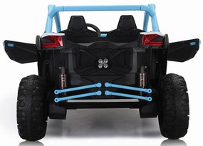 Carro elétrico para Crianças 24V 4x4 2 Lugares Buggy SR SUPER 66 Rodas de espuma EVA, Assento Couro Azul