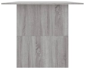 Mesa de jantar 180x90x76 cm derivados de madeira cinza sonoma