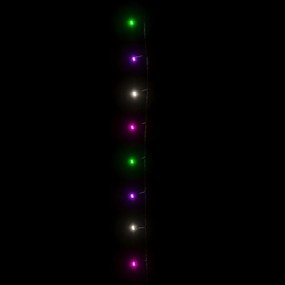 Cordão de luzes c/ 2000 luzes LED 200m PVC pastel multicolorido