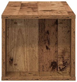 Armário de TV de Parede vidaXL em Madeira Antiga 100x30x26,5 cm em Mad