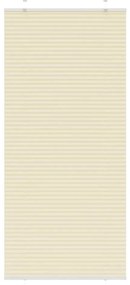 vidaXL Creme Plissada Cega 100x200 cm Largura Tecido 99,4 cm Poliéster