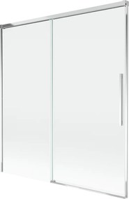 Mexen Rox divisória de banho de 2 painéis deslizantes 150 x 150 cm, transparente, cromado - 8C9-150-001-01-00