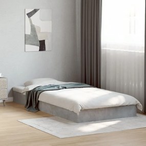 Estrutura de cama 90x200 cm derivados de madeira cinza sonoma