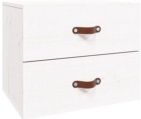 Mesas de cabeceira de parede 2 pcs 50x36x40 cm branco