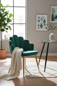 Cadeira Hand Gold Veludo - Verde