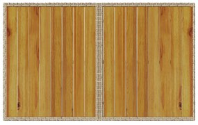 Mesa de jardim com tampo de madeira 110x68x70 cm vime PE bege